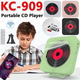 Portable CD Multimedia Player Wall Mounted Bluetooth-compatible 5.1 CD Music Player LED Display Infrared Wireless Remote Control 240119