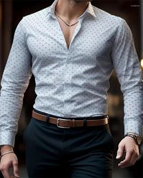 Men's Dress Shirts Brand Formal Classic Design Single-breasted Lapel Shirt Business Occasion Party Top XS-6XL High Quality