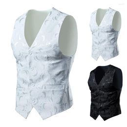 Men's Vests Cool Royal Four Seasons Men Vest Coat Buttons Plus Size Single-breasted Groom Waistcoat Clothes