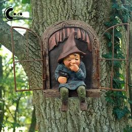 Garden Decorations Elf Statue Unique Fun Outdoor Decor Charming Eye-catching Out The Door Novelty Gift Home Decoration Yard