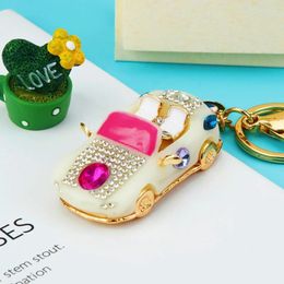Keychains Cute Car Alloy Keychain Pendant Open Model Key Chain Ring Holder For Bag Keyring Accessories