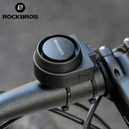 ROCKBROS Bicycle Bell Type-C Anti Theft Electric Horn Wireless Remote Control IPX5 Bike Hidden Installation Bicycle Accessory 240202