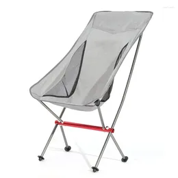 Camp Furniture Camping Moon Chair High Back Ultralight Folding Chairs Outdoor Fishing Portable 150Kg Load Travel Rocking