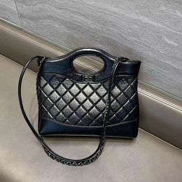 High Quality Genuine Leather Women's 2023 New Fashionable Diamond Grid Chain Single Shoulder Crossbody Tote Bag 75% factory direct sales