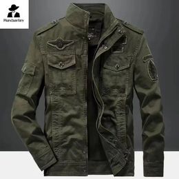 Casual Army Military Jacket Men Plus Size M-6XL Jaqueta Masculina Air Force One Spring Autumn Cargo Mens Jackets Coat 240119