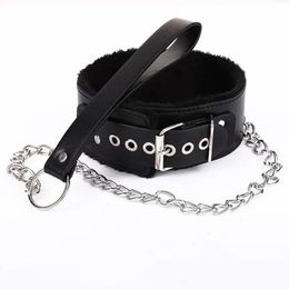 Sex Toys Slave Bondage Collar Erotic Leash Adjustable Necklace PU Leather SM Choker for Women Sexual Couples Adult Games 240130