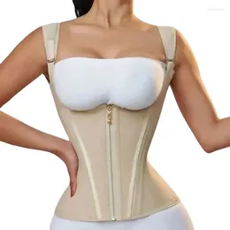 Women's Shapers Waist Trainer Body Shaper Shapewear Women Double Compression Vest Corset Bone Adjustable Zipper Hook-eyes Flat Belly Fajas