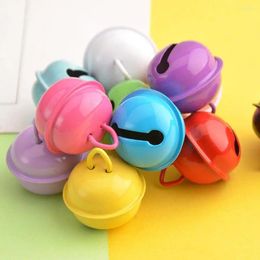 Dog Collars Lacquer Candy Color Small Round Bell Pet Diy Key Chain Bracelet Anklet Pendant Ornament Christmas Lacquered Bells