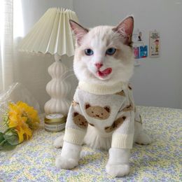 Dog Apparel Year Autumn Winter Sweater Warm Cat Clothes Kitten Cute Cartoon Costume