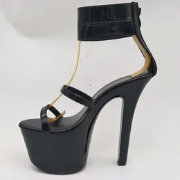 Sandali laijianjinxia 17cm/7inches PU in alto moda sexy sexy piattaforma ad alto tacco da festa da donna scarpe da ballo g069
