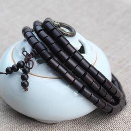 Strand Black Sandalwood Bracelet Purple Light Ebony 108 Buddhist Beads Couple Bracelets Jewelry Gift Bucket