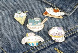 Cute Cartoon Animal Cat Enamel Brooches Pin for Women Girl Fashion Jewelry Accessories Metal Vintage Brooches Pins Badge Whole1971196
