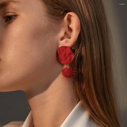 Hoop Earrings MODOMA Autumn Winter Plush For Women 2024 Korean Fashion Minimalist Design Jewelry Aesthetic Y2k Accessories