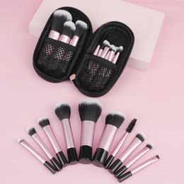 10Pcs RT Mini Makeup Brush Set Powder Eyeshadow Foundation Blush Blender Concealer Beauty Tools Professional 240131