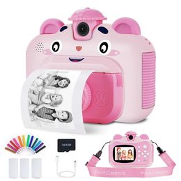 Children's Instant Print Camera With Thermal Printer Kids Digital Po Camera Girl's Toy Child Camera Video Boy's Birthday Gift 240123