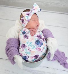 Swaddle Muslin Blanket Newborn Baby Floral Wrap Swaddling Blanket 3Pcs1213254