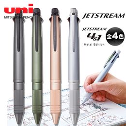 Japan UNI Jetstream Multifunction Pen 41 Metal Ballpoint Pen Quick-Drying Mechanical Pencil MSXE5-2000A-05 Pens for Writing 240122