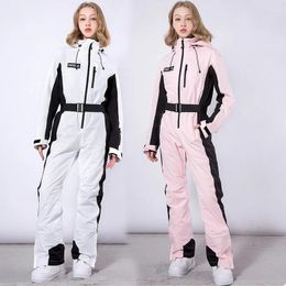 Skiing Jackets Snowboard Jumpsuits Windproof Waterproof Mountain Clothes Warm Outdoor Sports Snow Overalls Winter One Piece Women Ski Suits