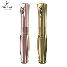 Charme Princesse Quelle E34 Wireless Adjustable Stroke Tattoo Pen Permanent Makeup Supply Machine GoldenRose Gold 240202