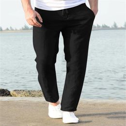 Men's Pants Men Spring And Summer Pant Casual All Solid Colour Painting Loose Open Toe Slack For House Boy H Apparel