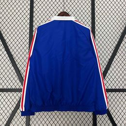 24-25 Franch Especial Futebol Reversível Jaqueta Jerseys Estilo Retro Mens Homem Futebol 2024 2025 Windbreaker Manga Longa Jersey