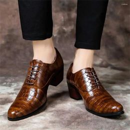 Dress Shoes Lace-up High-heeled Sneakers Men Fashion Elegant Blue Man Black Wedding Sports Temis Designer Low Cost