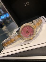 orologio da donna di lusso trapano da 31 mm anello per trapano per unghie superficie della conchiglia orologio meccanico automatico durevole di precisione