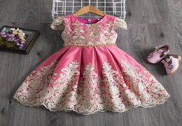 2021 girls palace style embroidery dress dress net gauze tutu cute princess dress children Vestidos7886065