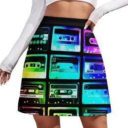Skirts Cassettes Mini Skirt Summer 2024 Woman Chic And Elegant Night Club Women