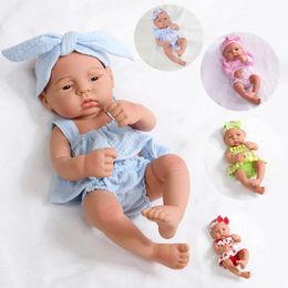 16inch Full Body Vinyl Bebe Reborn Doll Soft Dolls Lifelike Baby Vinyl Bebe Doll Cute Reborn Baby Doll For Girls Doll Toys 240130