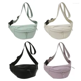 Waist Bags Fashion PU Shoulder Bag Casual Lightweight Travel Chest Crossbody Handbag For Teen Girls Women Men