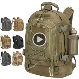 60L Men Military Tactical Backpack Molle Army Hiking Climbing Bag Outdoor Waterproof Sports Travel Bags Camping Hunting Rucksack 240124