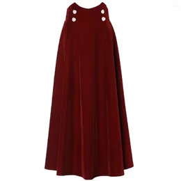 Skirts High Waist Velvet Skirt Women Red Black Long Umbrella Faldas Largas