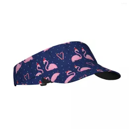 Berets Summer Sun Hat Men Adjustable Visor Top Flamingo In Xmas With Candy Cane Heart Polka Dots Tennis Golf Running Sunscreen Cap