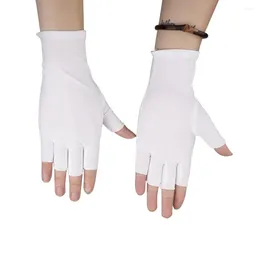 Cycling Gloves Protection Half Finger Workout Mitten Short UV For Nail Outdoor Climbing Riding