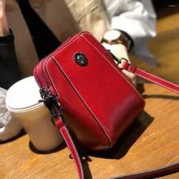 Cosmetic Bags Fashion Women Soft PU Leather Small Shoulder Phone Bag Crossbody Purse Card Vintage With Credit Cell Sl E8W3