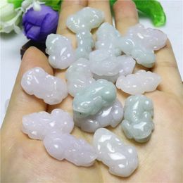 Charms Natural Jade Carving Pixiu Pendant Auspicious Animal For Jewelry DIY Necklace Bracelet Handmade Accessories Luck Amulet