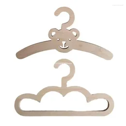 Kitchen Storage Home Wooden Bear Cloud Clothing Hanger For Kids Garment Hanging & Lightweight Strong Stylish Easy Use Dropship