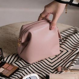 Cosmetic Bags PU Female Makeup Storage Organizers Bag Small Change Lipstick