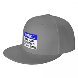 Ball Caps NOTICE: MAY NAP SUDDENLY AT ANY TIME Hip Hop Hat Man Luxury Mens Tennis Women's