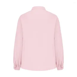 Women's Blouses Loose Fit Shirt Men's V Neck Long Sleeve Soft Breathable Pullover For Fall Spring Solid Colour Stand Collar Ol