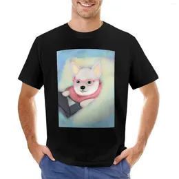 Men's Tank Tops Water Colouring Dog Using Laptop T-Shirt Vintage T Shirt Blank Shirts Sweat Men