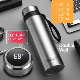 Thermo Pot Thermos Bottle 1500 1800ML Double Wall Stainless Steel Insulated Vacuum Flask Drinkware Cup Thermal Mug Water Bottle 240129