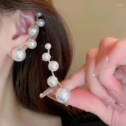 Stud Earrings Korean White Pearl Tassels Dangle For Women Fashion Creative Crystal Personality Piercing Earring Wedding Jewellery Gift