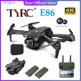 Drones TYRC Quadcopter XK E86 Pro WIFI FPV Drone with Wide Angle HD 4K 1080P Camera Height Hold RC Foldable Dron Gift Toy YQ240213