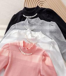 White Baby Girls Long Sleeve Shirt Princess Shirt for Tddler Girl Sweet Pullover Casual Shirt Children Tops Pullover6442850