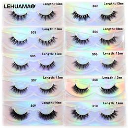 Wholesale 50 Pairslot Makeup 3D Mink Eyelashes Soft fake lashes Reusable Lashes packing box be Customised Fedex DHL 240126