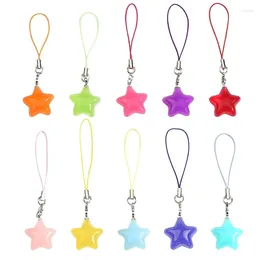 Keychains Five-Pointed Star Tags Lobster Clasp Pendant For DIY Keychain Jewellery Making F19D