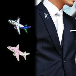 Brooches Charms Aeroplane Brooch Pins Enamel Red Blue Plane For Women Men Costumes Aircraft Dropship Gifts