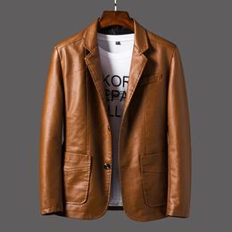 Giacca in pelle da uomo slim tuta primaverile e autunnale Biker 240130